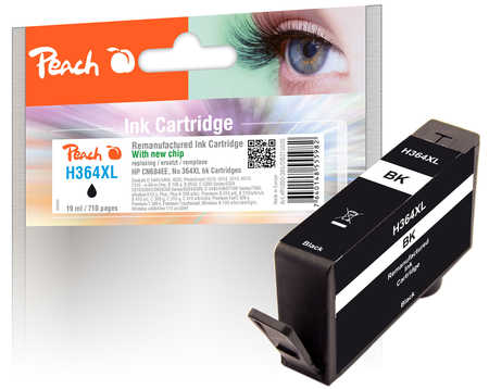PI300-365 | Peach HP 364XL BK (CN684EE), s čipem, černá (black), REM, NC