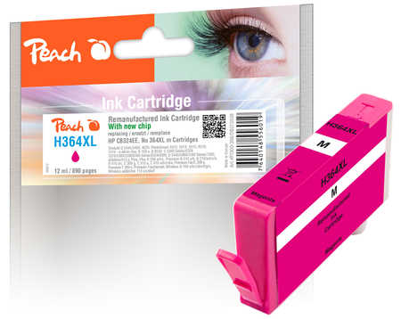 PI300-368 | Peach HP 364XL M (CB324EE), s čipem, purpurová/červená (magenta), REM, NC