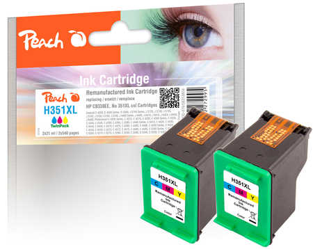 PI300-479 | Peach Twin Pack barevné náplně, kompatibilní s HP No 351XL, CB338EE