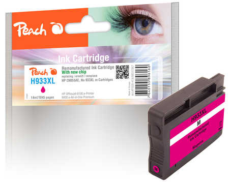 PI300-414 | Peach Inkoustová náplň HP No 933XL purpurová (magenta), kompatibilní s CN055AE