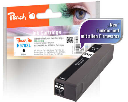 PI300-427 | Peach Inkoustová náplň kompatibilní s HP CN625AE, č 970XL - černá (black), nový čip