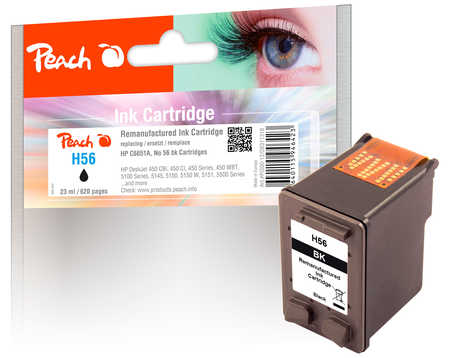 PI300-12 | Peach HP C6656A, černá - kompatibilní