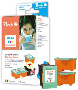 Inkoustové náplně pro tiskárny HP - Snap`n print systém - HP č. 344